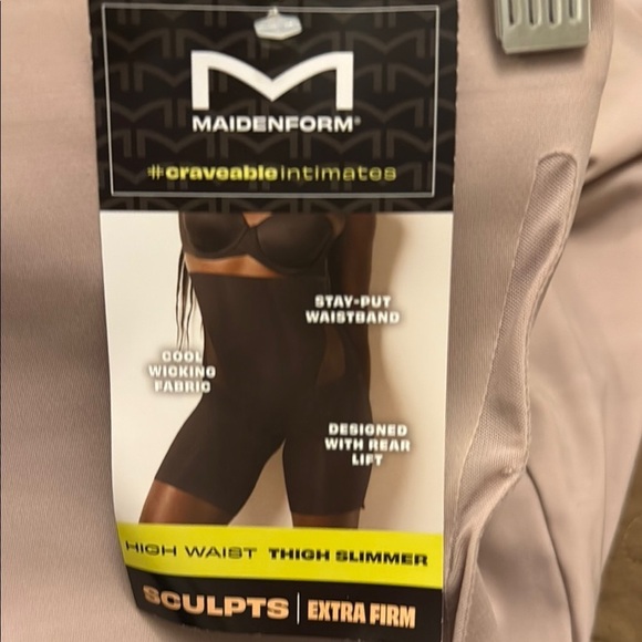 Maidenform Tan Shapewear High-Waist, Thigh Slimmer, Extra Firm Short - Picture 4 of 6
